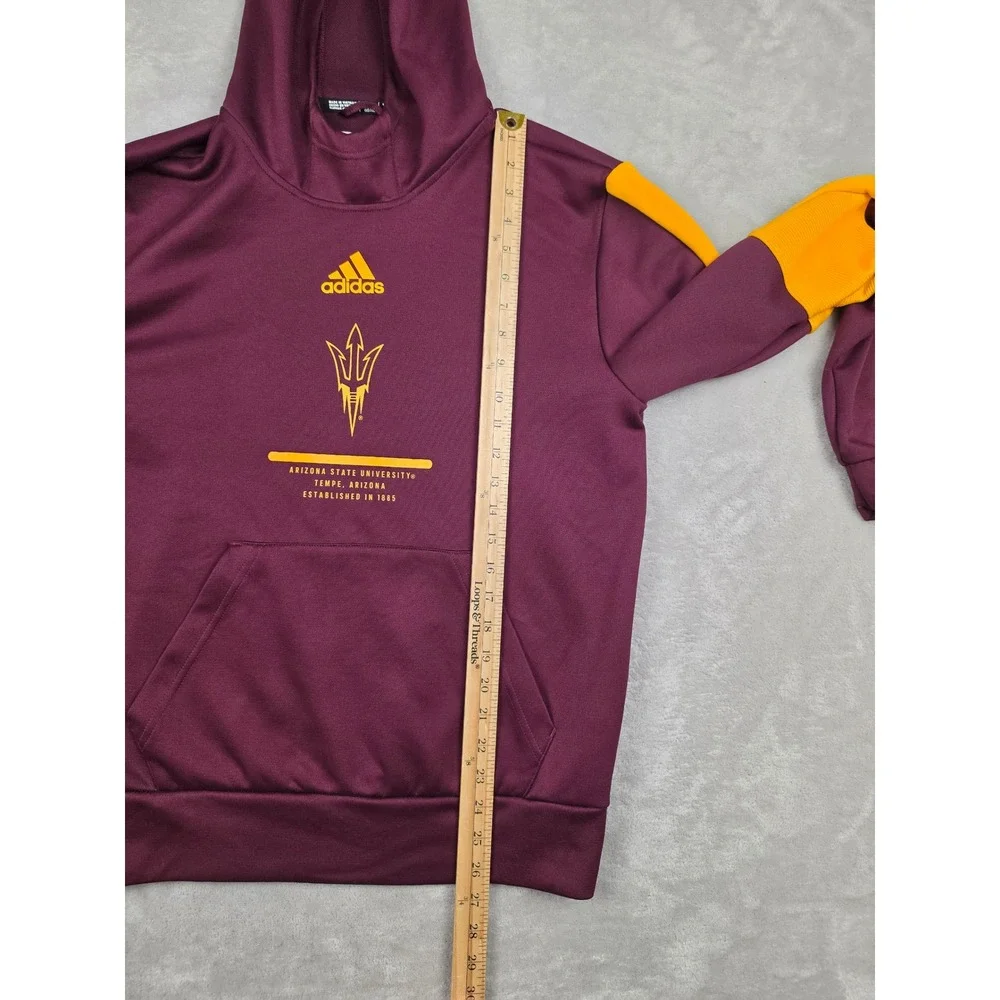 Adidas Hoodie Mens Medium Maroon Arizona State Sun Devils Pullover H53237